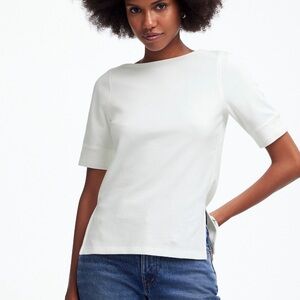 Madewell white boatneck tee